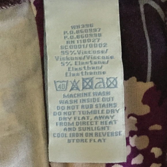 Boden Twist Front Jersey Dress Floral Purple - Sz 8R US, 12R UK - Picture 11 of 11